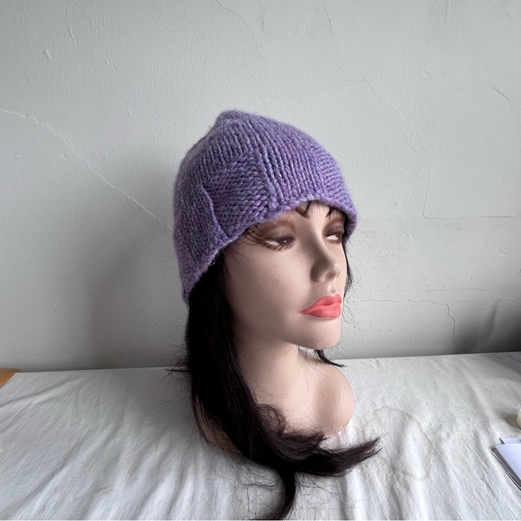 Chunky Hand Knit Tassel Winter Beanie Hat - Picture 7 of 12